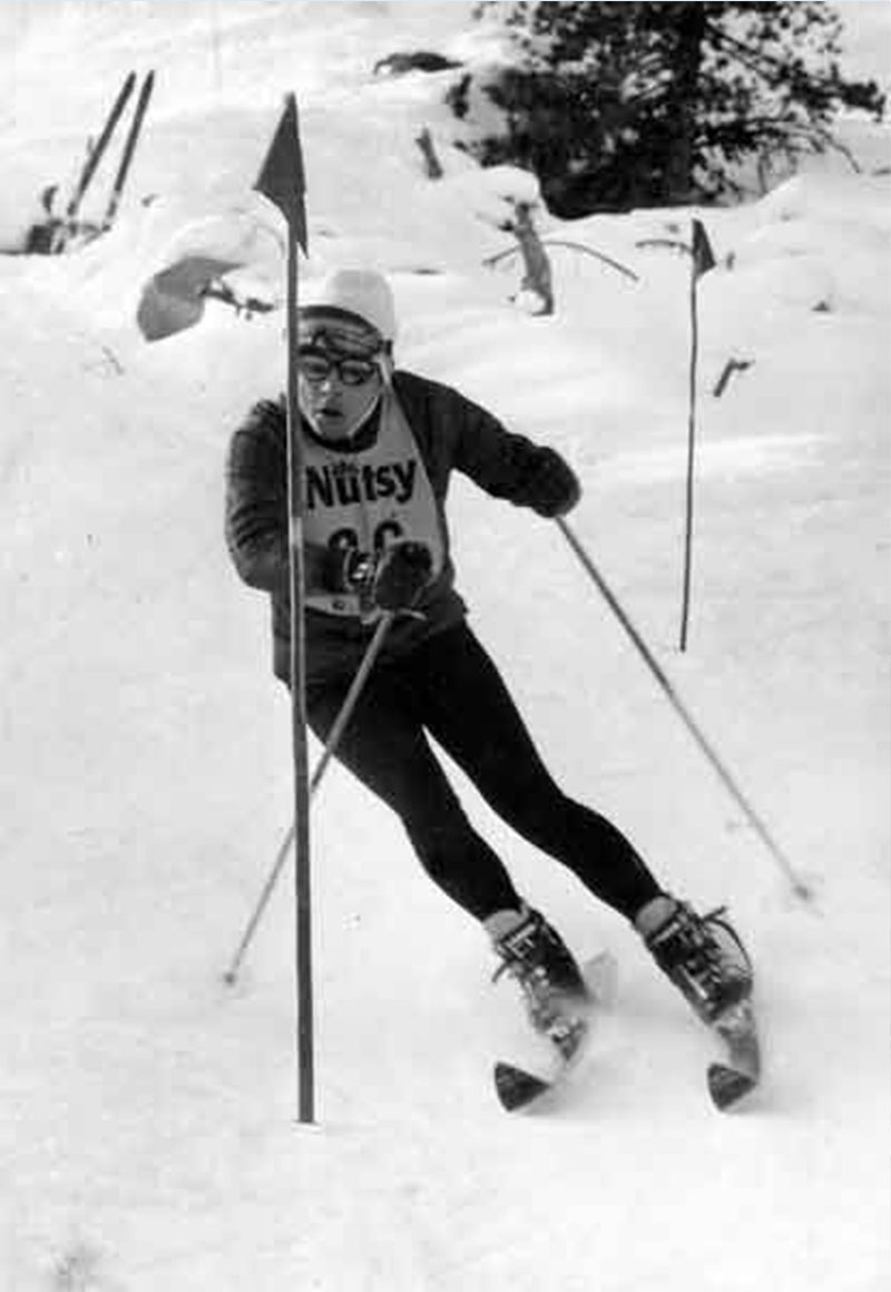 En compétition de ski