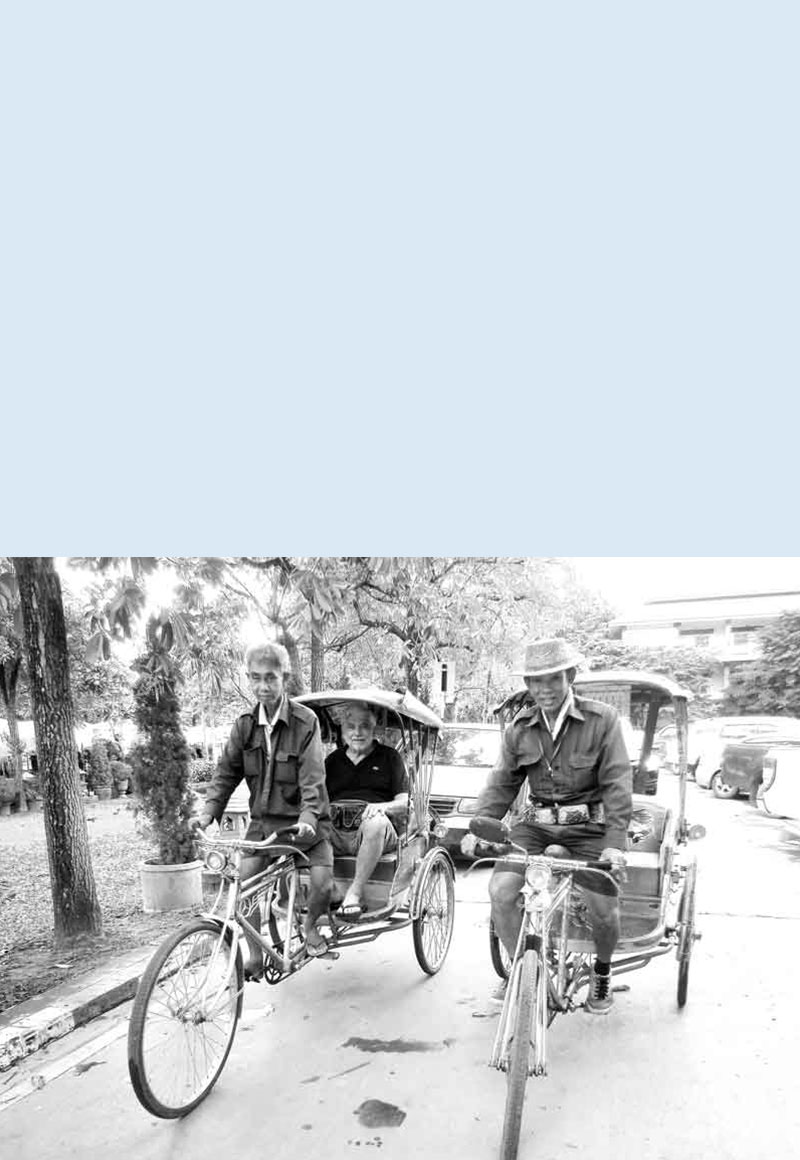 En vélo-taxi à Chiang Mai en Thaïlande